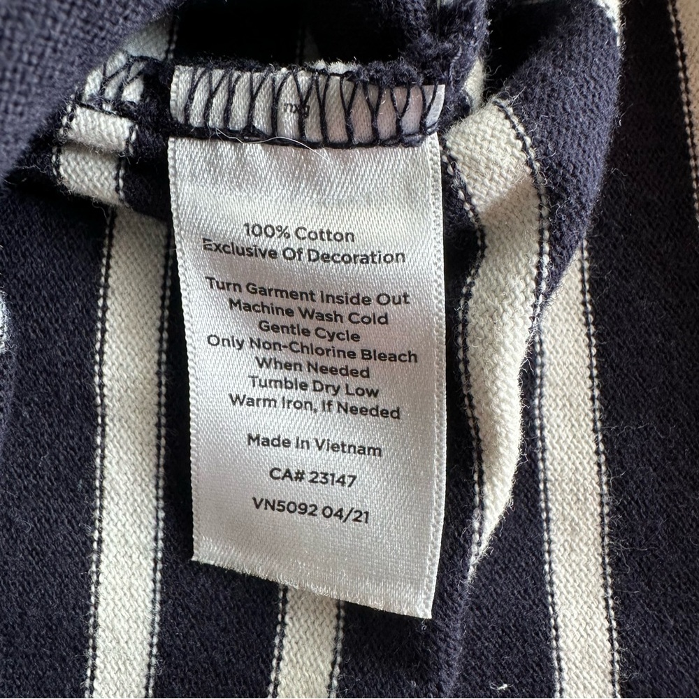 Talbots NAVY Rainbow Cuff Nautical Cape COD Old Money Fisherman 100% Cotton - Picture 7 of 10